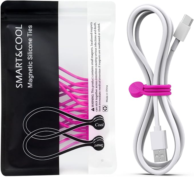 SMART&COOL Reusable Silicone Magnetic Cable Ties by SMARTCOOL