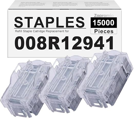 3-Pack Compatible with Xerox 008R12941, 8R12941 Stacker Staples Cartridges by Zapromio
