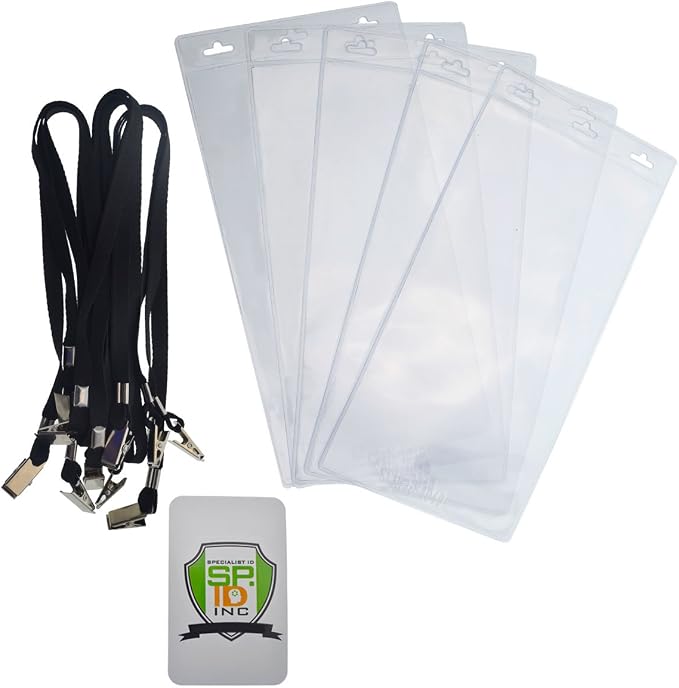 5 Pack - Extra Large 4 x 8 Inch Ticket & Event Credential Badge Holders - Image 7