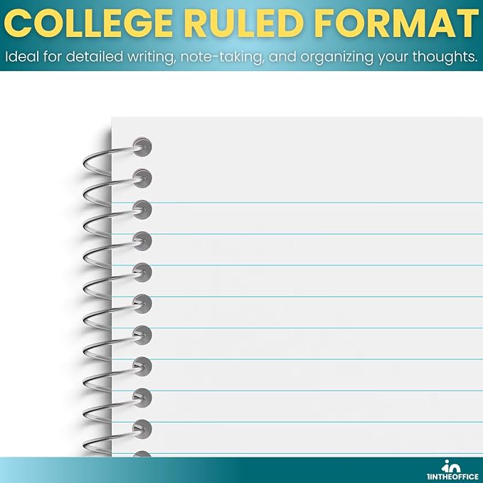 1InTheOffice Notepads 4x6 College Ruled, 50 sheets/pad, 5 pack - Image 3