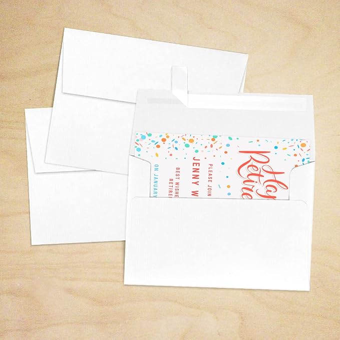 LUXPaper A7 Invitation Envelopes | Peel & Press | 5 1/4" x 7 1/4" | White Linen - Image 7
