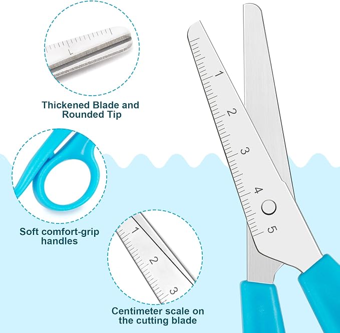 Toidgy 100 Pack Kids Scissors, 5 Inch Scissors Bulk - Image 3