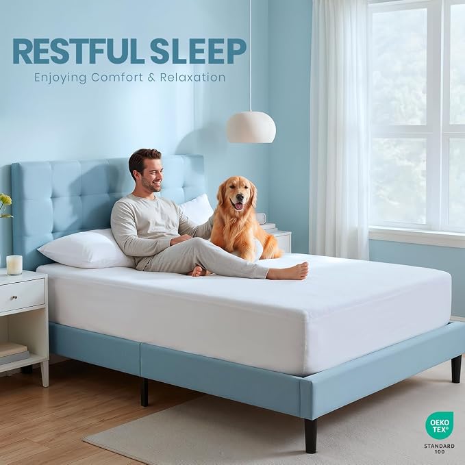 Twin Size Mattress Protector Waterproof, Premium 200 GSM Terry Mattress Cover - Image 5