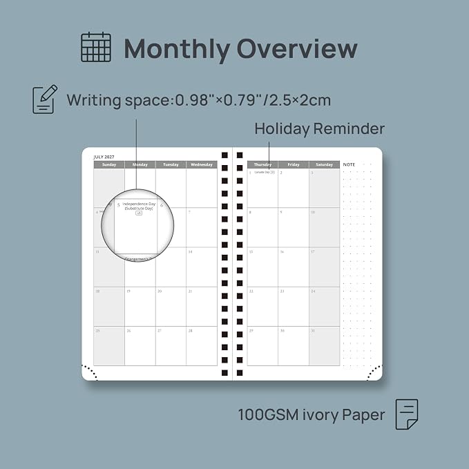 POPRUN Pocket Calendar 2027, Jan 2027 - Image 4