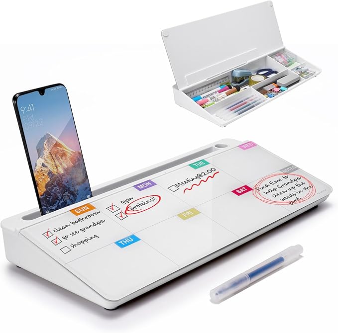 TSJ OFFICE Whiteboard Weekly Dry-Erase-Board by TSJOFFICE-WipeCleanThinkGreenWorkSmart