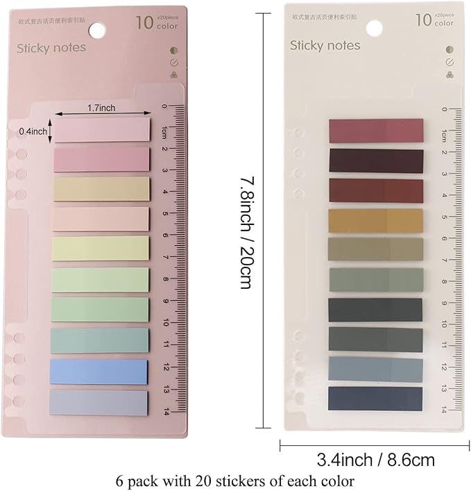 1200 Pcs Morandi Sticky Tabs, Book Tabs - Image 2