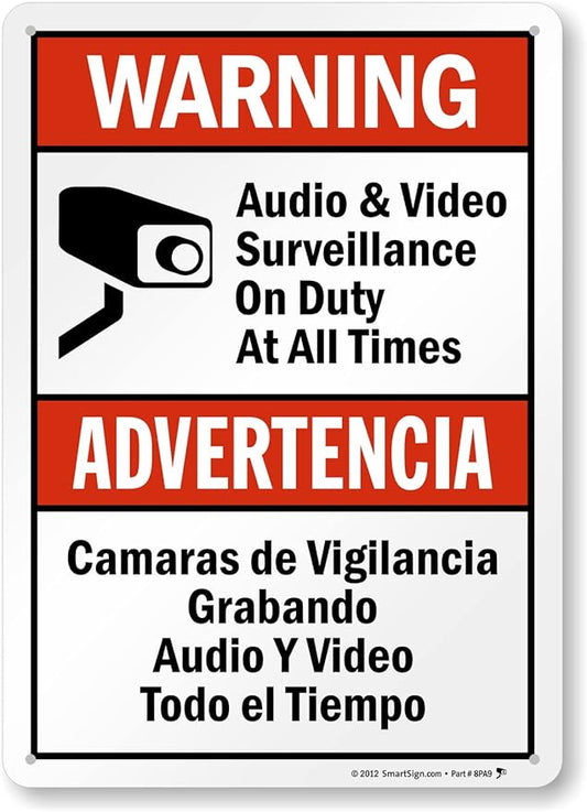 SmartSign 14 x 10 inch “Warning by SmartSign