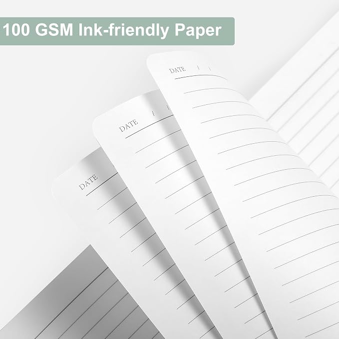 CAGIE Lined Journal Notebook for Women Men 320 Pages 100 Gsm Paper Thick - Image 7