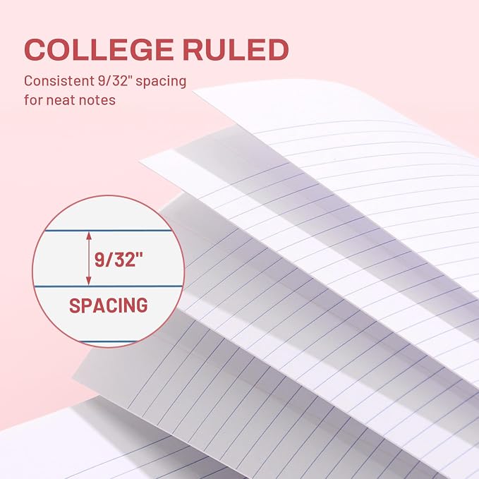 SUNEE Spiral Notebook, College Ruled Paper, 80 Sheets, Spiral Notebooks - Image 3