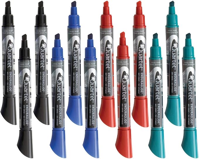 Quartet Dry Erase Markers, Chisel Tip, EnduraGlide, Home School & Office by Quartet