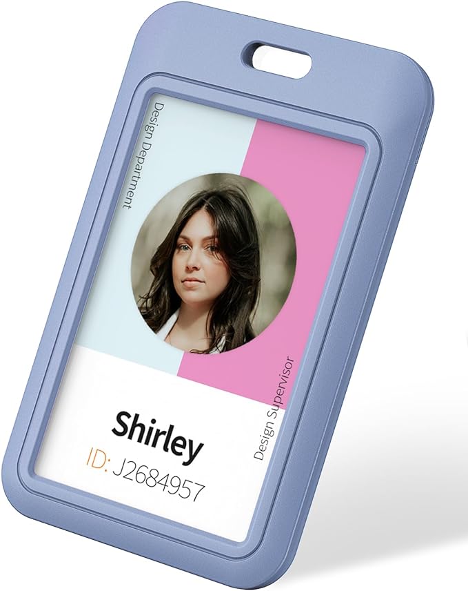 Uniclife 3 Pack Sliding ID Badge Holder Vertical Hard Plastic Case by UnicLife