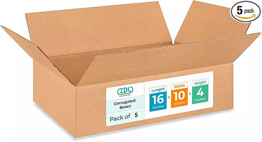 Medium Moving & Shipping Boxes 16 x 10 x 4 inches by IDLPackaging