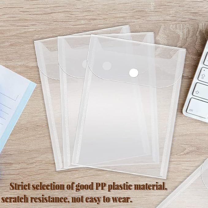 Vmiapxo 40 Pack Stamp and Die Storage Pockets, Reusable Small Plastic Envelopes - Image 6