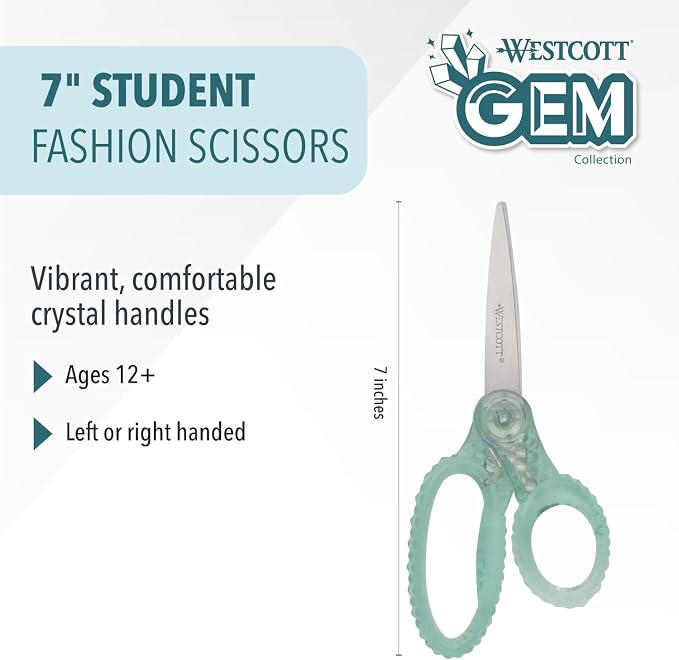 Westcott GEM Crystal-Design Scissors - Image 3