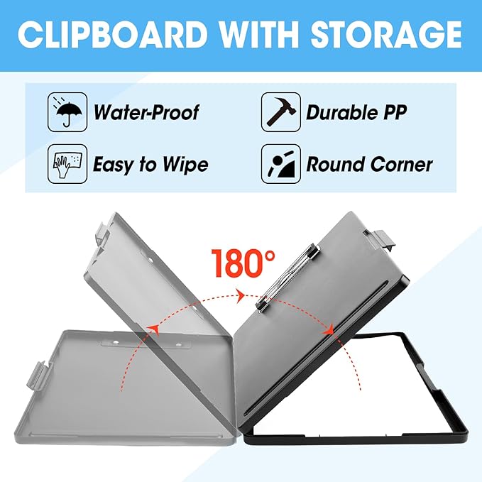 6 Pack Clipboard with Storage, High Capacity Storage Clipboard 8.5 x 11 - Image 4