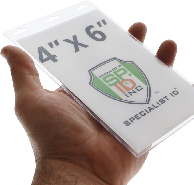 10 Pack - Premium 4X6 Badge Holder - Heavy Duty Extra Large Badge & Credential - Image 3