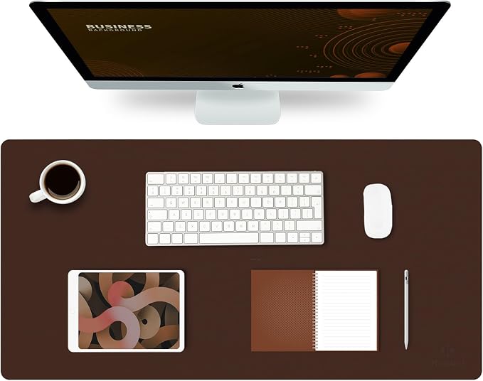 K KNODEL Large Office Leather Desk Mat, Mouse and Keyboard Pad, Computer and by K+KNODEL