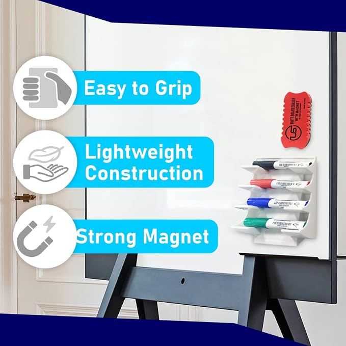 Dry Erase Eraser Magnetic Whiteboard Eraser 2 Pack White Board Cleaner - Image 3