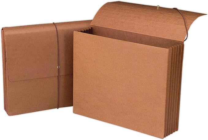 Smead Redrope Expanding File Wallet, Flap and Cord Closure, 5-1/4" Expansion by SMEAD