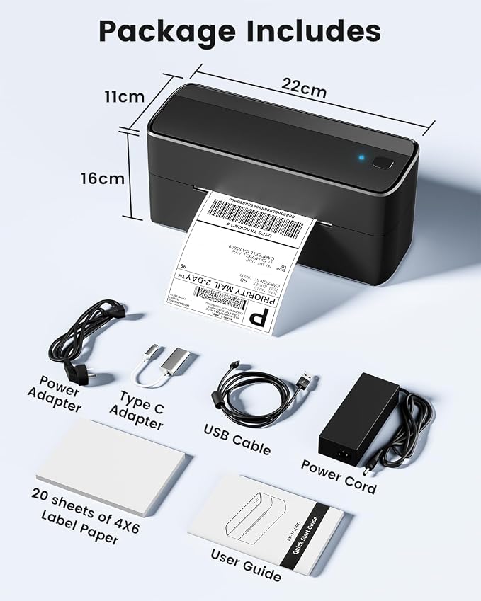 Phomemo Bluetooth Shipping Label Printer, 241BT 4X6 Wireless Thermal Label - Image 6