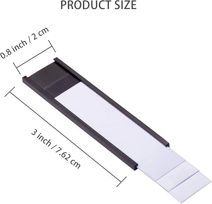 Magnetic Label Holders with Magnets Magnetic Data Card Holders with Clear - Image 2