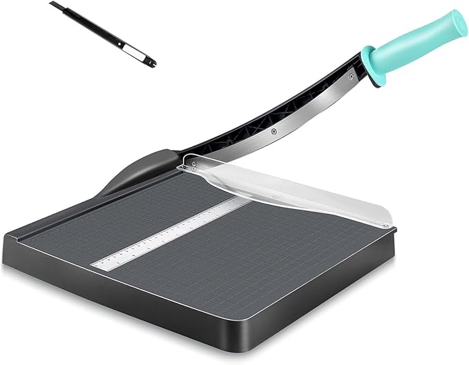 Paper Cutter, A4 Paper Trimmer with Safety Guard, 12" Cut Length Paper Cutting Board, Guillotine Trimmer with 16 Sheets Capacity, Paper Slicer for Scrapbooking Craft, Coupon, Label, Cardstock-DeskLoop Office