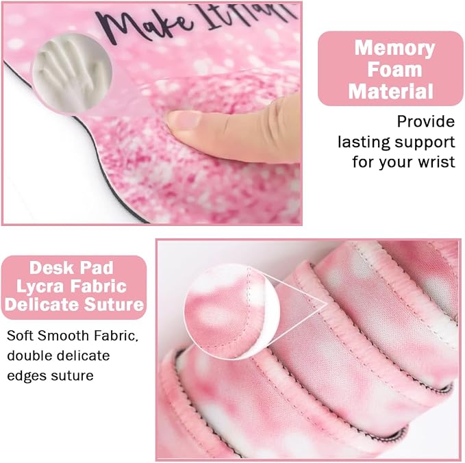 4-in-1 Gaming Mouse Pad Wrist Support Set，Desk Pad + Mouse Pad - Image 4