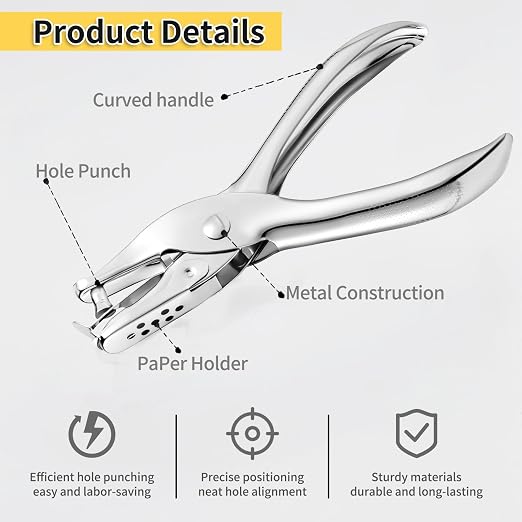2 PCS Hole Punch, 1/4 Inch Single Hole Puncher - Image 3