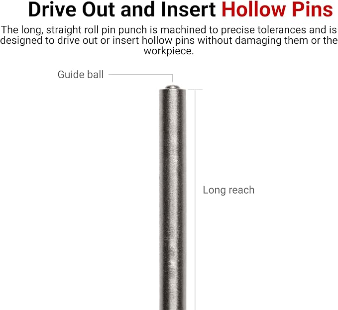 TEKTON 7/32 Inch Roll Pin Punch | 66067 | Made in USA - Image 2