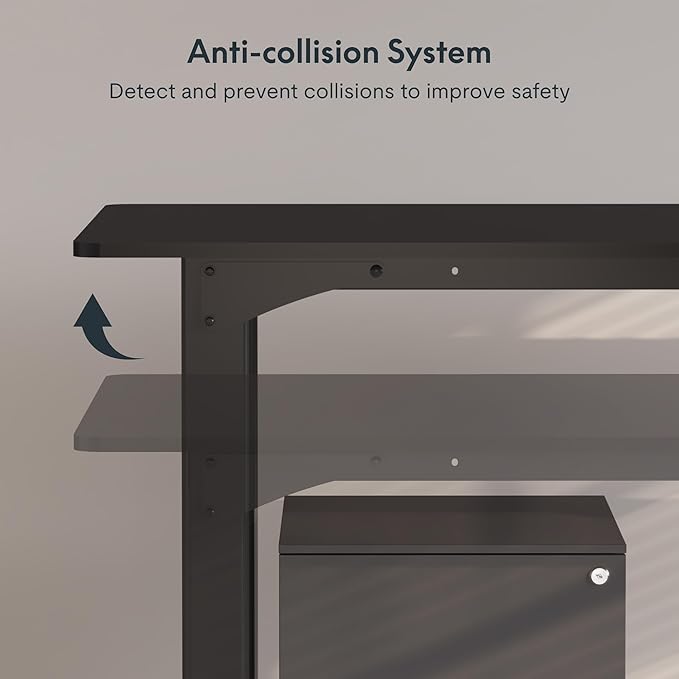 SANODESK 4-Leg Standing Desk, Electric Height Adjustable Desk with Memory Presets for Home Office, Stand up Desk Computer Workstation, 63x28 Inches Black