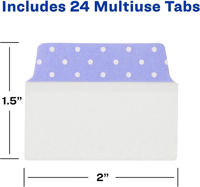 Avery Multiuse Ultra Tabs, 2-Side Writable, 24 Repositionable Tabs - Image 7