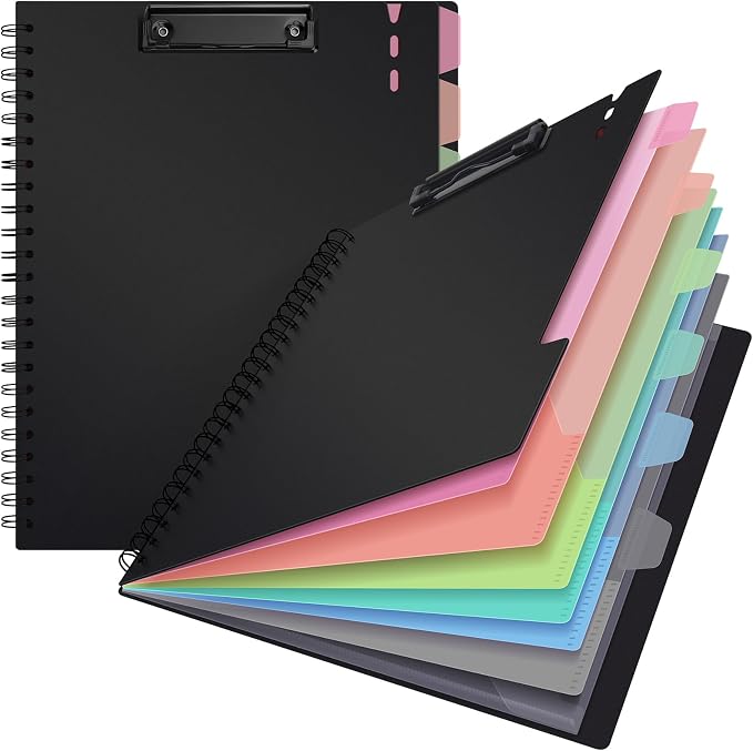 Uquelic Clipboard with Folder Organizer, 12 Pockets Project Organizer - Image 2