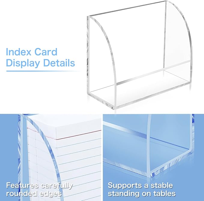 2 PCS 4 X 6 Index Card Holder Clear Acrylic Card Holder - Image 4