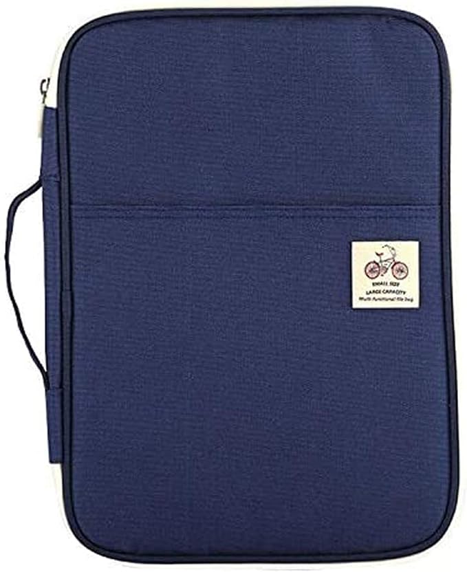JAKAGO A4 Travel Portfolio Multifunctional Document Organizer Zippered Case by JAKAGO