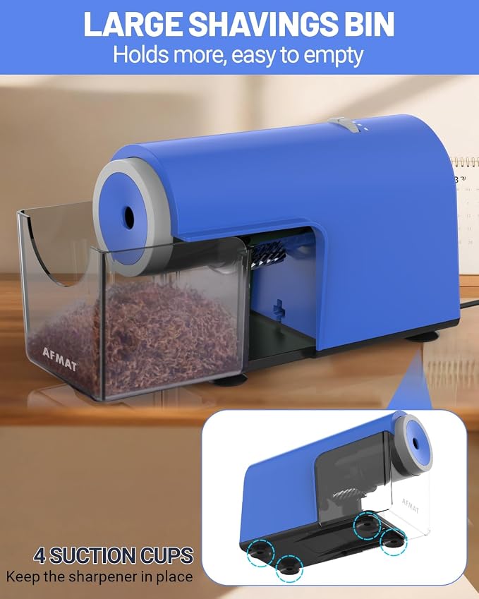 AFMAT Electric Pencil Sharpener, Fully Automatic Pencil Sharpener - Image 7