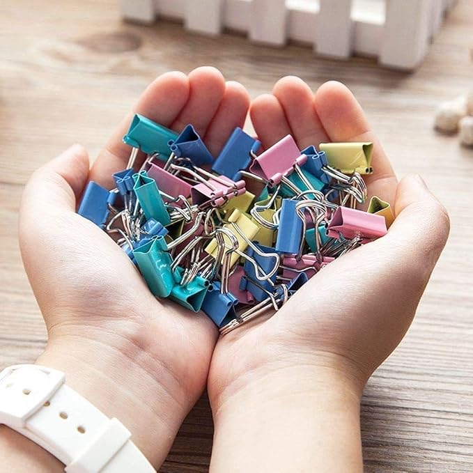 Ufmarine 40 Pcs Small Binder Clips 3/4 Inch Length, Colored Small Paper Clips - Image 6