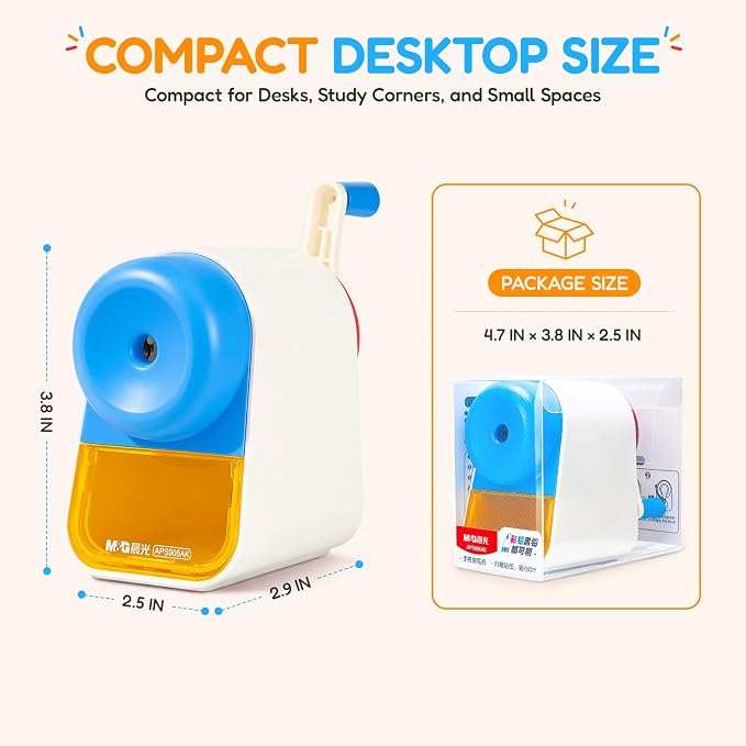 M&G Manual Pencil Sharpener, Hand Crank Pencil Sharpener - Image 7
