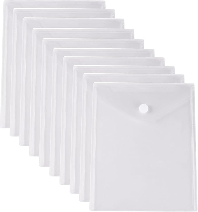 8.5 x 11 Vertical Clear Letter Sized Plastic Envelopes Document File Storage by YESSART