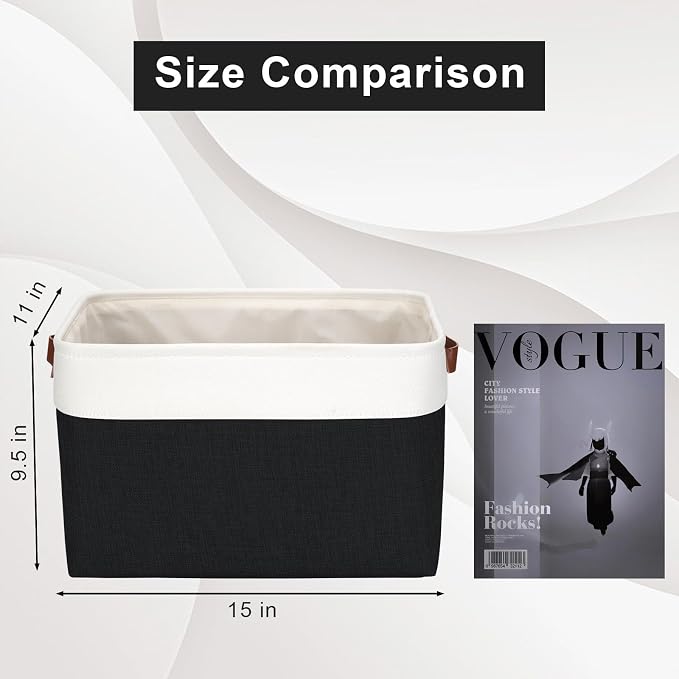 Bagnizer Storage Bins Large Fabric Storage Baskets - Image 3