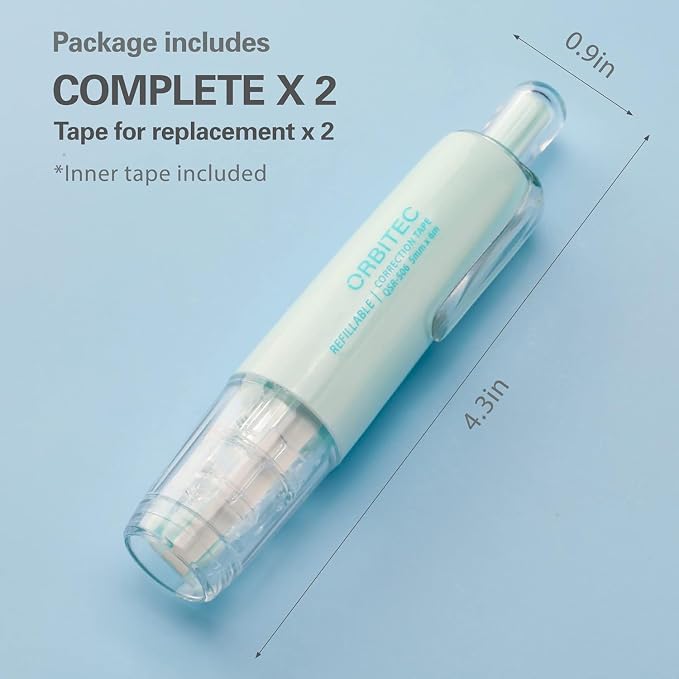 Refillable Retractable White Correction Tape, Mini Small Japan Aesthetic Cute - Image 8
