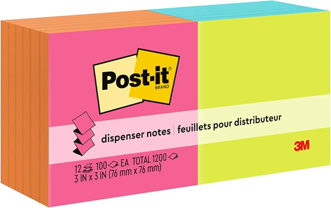 Post-it Pop-up Notes, 12 Sticky Note Pads, 3 x 3 in., School Supplies, Office - Image 10