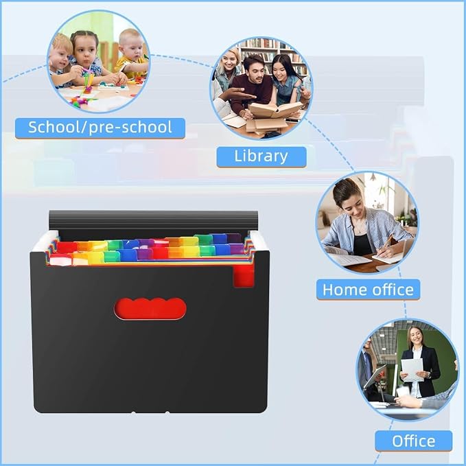 24 Pockets Expanding File Folder, Accordion File Organizer, Document Organizer - Image 3
