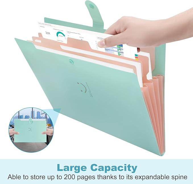 Expanding File Organizer – 5 Pack Accordion Folders - Image 2
