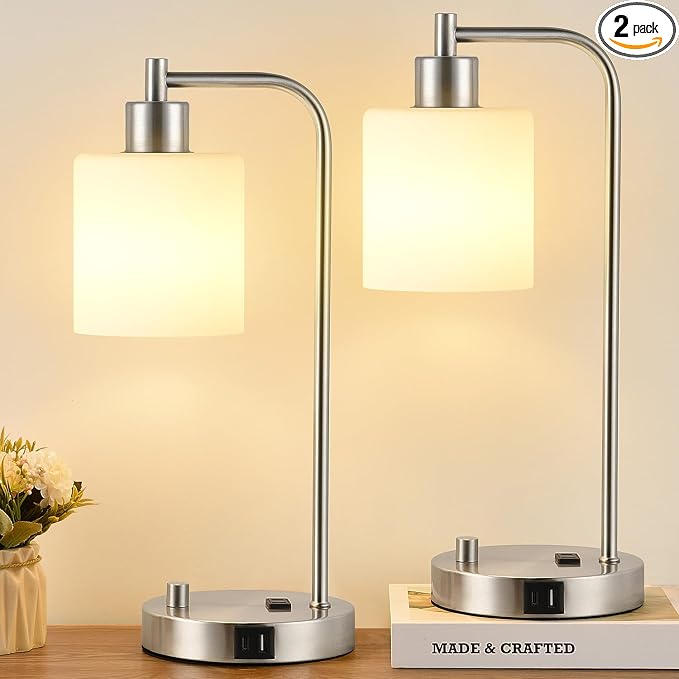 Lynnoland Set of 2 Industrial Table Lamps by BringBrightnesstoYourLife