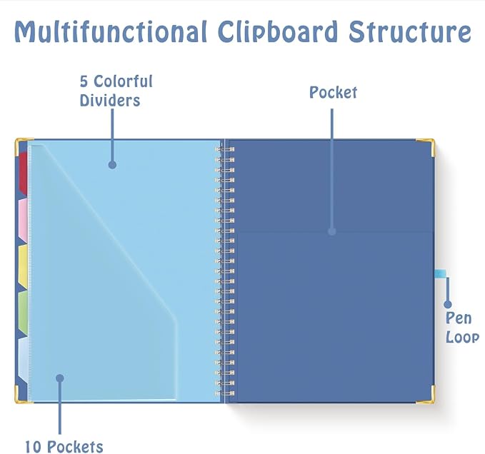 HAUTOCO Clipboard Folio with Refillable Lined Notepad - Image 4
