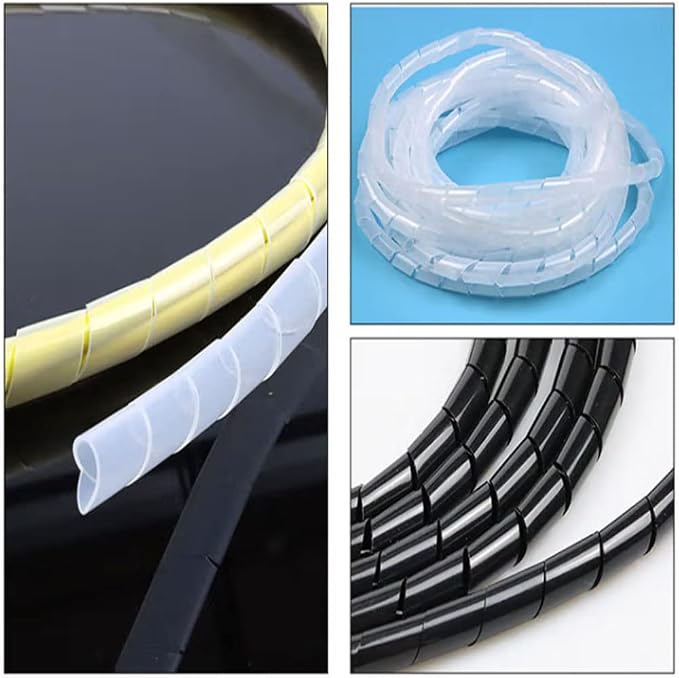 Spiral Cable Wrap -45 Ft 1/4" Cable Management Sleeve Organizer - Image 3