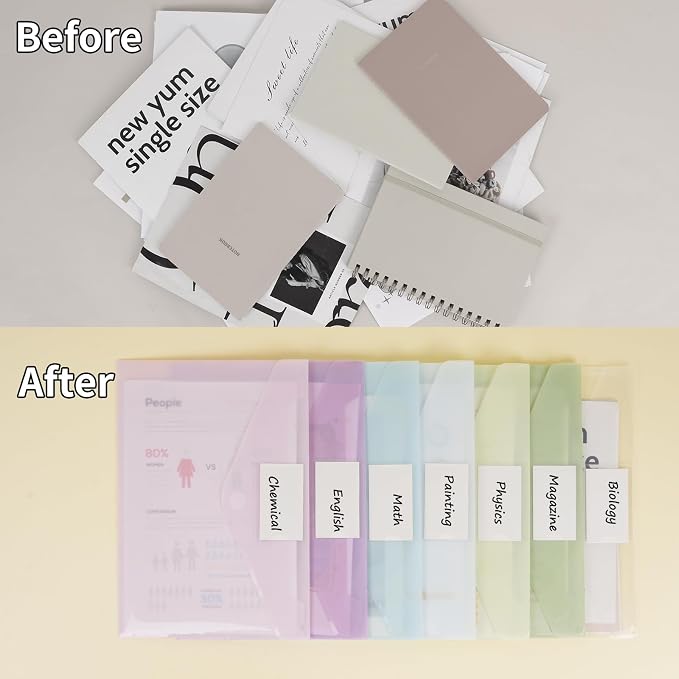 EOOUT 45pcs Plastic Envelopes, Plastic File Folders - Image 5