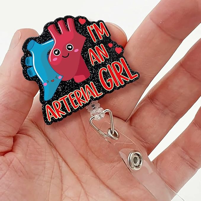 Sixrip I'm an Arterial Girl Retractable Glitter Badge Reel - Image 4