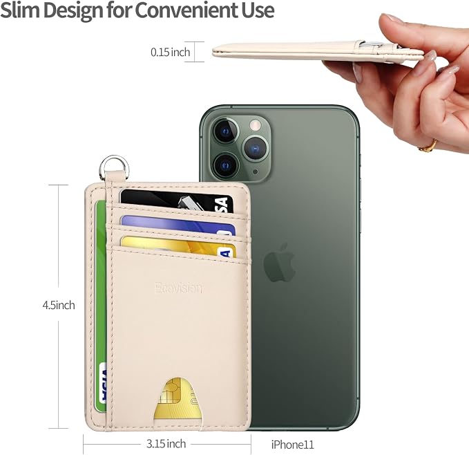 Slim Minimalist Front Pocket Wallet, RFID Blocking Credit Card Holder Wallet - Image 7