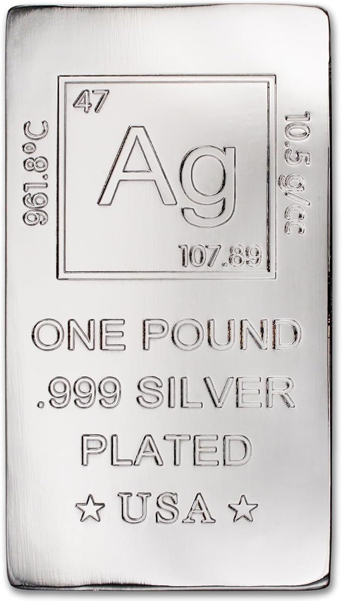 1 lb Silver Plated Bar .999 Pure Paperweight | Element Design - Image 2